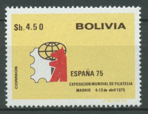 Bolivien 1975 Briefmarkenausstellung ESPANA 873 postfrisch