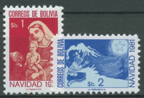 Bolivien 1981 Weihnachten Madonna 981/82 postfrisch