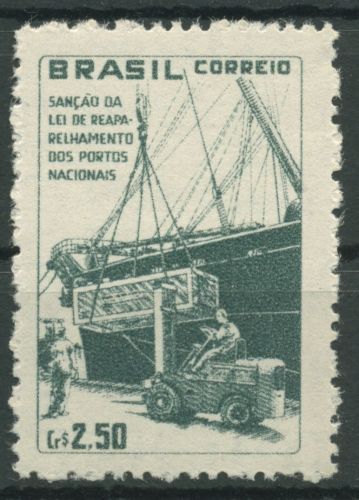 Brasilien 1959 Hafenerneuerung Schiff 958 postfrisch