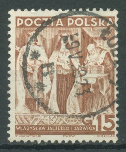 Polen 1939 König Jagiello & Königin Hedwig 355 gestempelt