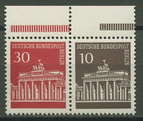 Berlin Zusammendrucke 1970 Brandenburger Tor W 44 OR dgz. postfrisch