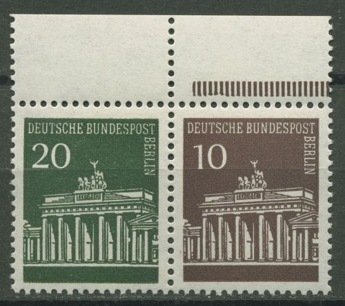 Berlin Zusammendrucke 1966 Brandenburger Tor W 41 OR dgz. postfrisch