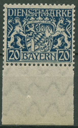Bayern Dienstmarken 1916/20 Bay. Staatswappen D 28 x UR postfrisch geprüft