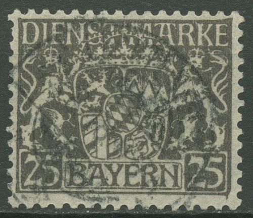 Bayern Dienstmarken 1916/17 Bayerisches Staatswappen D 21 x gestempelt
