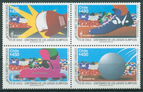 Chile 1996 Olympische Sommerspiele Atlanta 1770/73 ZD postfrisch