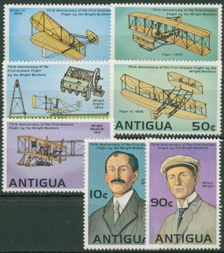 Antigua 1978 Motorflug Brüder Wright 491/97 postfrisch