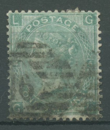 Großbritannien 1865 Victoria 1 Shilling, 27 Platte 4 gestempelt, kl. Fehler