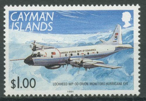 Cayman Islands 1991 Hurrikan-Warndienst Flugzeug 645 postfrisch