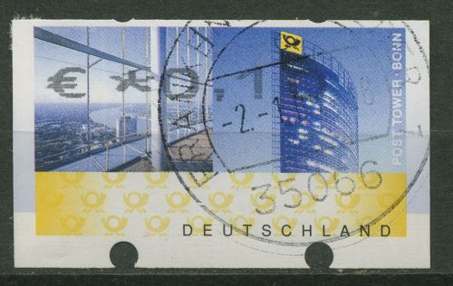 Bund ATM 2008 Automatenmarke mit Werteindruck von Nr. 5, 7 F 1 gestempelt