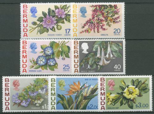 Bermuda-Inseln 1975 Freimarken Blumen und Blüten 311/17 postfrisch