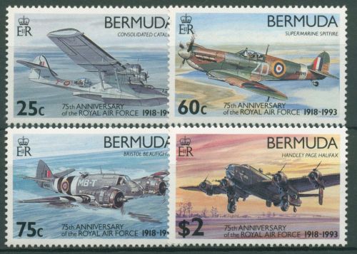 Bermuda-Inseln 1993 Luftfahrt Royal Air Force Flugzeuge 635/38 postfrisch