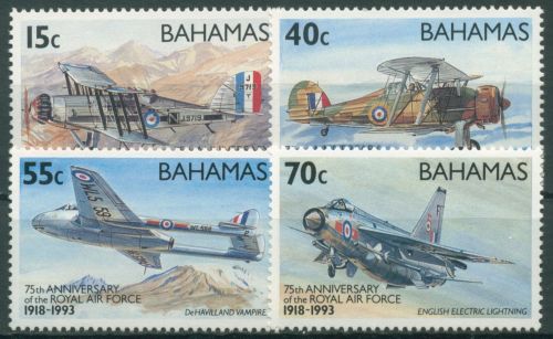 Bahamas 1993 Luftfahrt Royal Air Force Flugzeuge 801/04 postfrisch