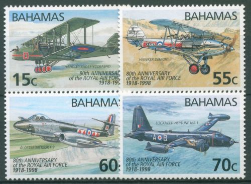 Bahamas 1998 Luftfahrt Royal Air Force Flugzeuge 950/53 postfrisch
