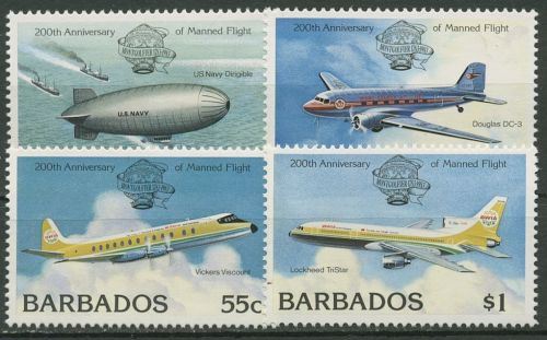 Barbados 1983 Luftfahrt Flugzeuge 583/86 postfrisch