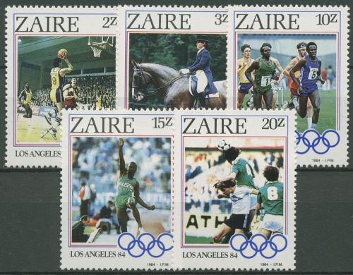 Kongo - Zaire 1984 Olympische Sommerspiele Los Angeles 861/65 postfrisch