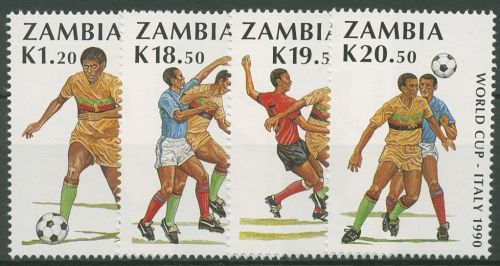 Sambia 1990 Fußball-WM in Italien 515/18 postfrisch