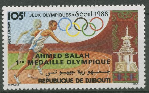 Dschibuti 1988 Olymp. Spiele Seoul 1. Medaille durch Ahmed Salah 515 postfrisch