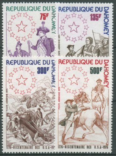 Dahomey 1975 200 Jahre Unabhängigkeit der USA 636/39 postfrisch