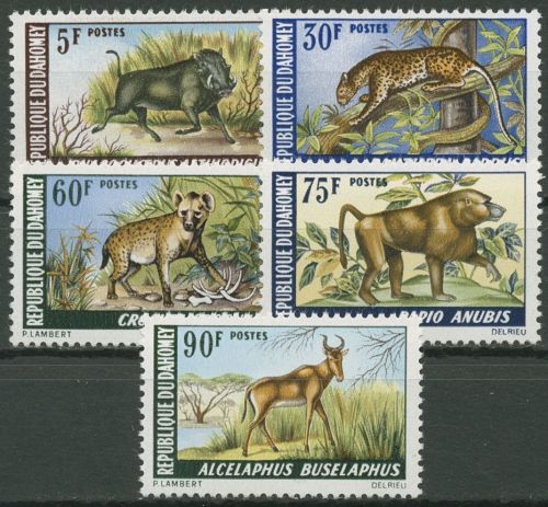 Dahomey 1969 Tierreservat Hyäne Pavian Leopard 369/73 postfrisch