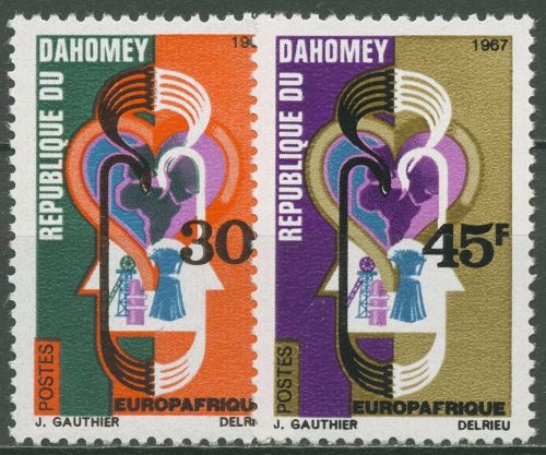 Dahomey 1967 EUROPAFRIQUE symbolischer Blutkreislauf 319/20 postfrisch