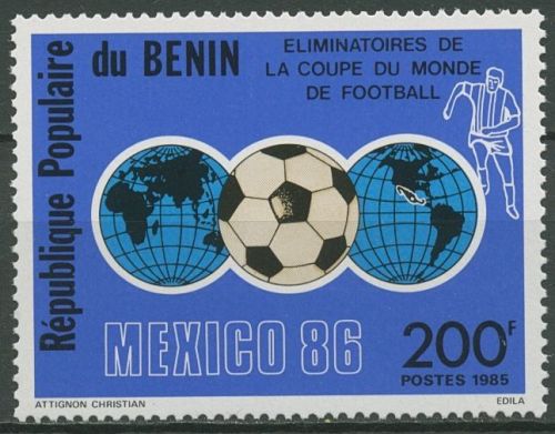 Benin 1985 Qualifikation zur Fußball-WM in Mexiko 404 postfrisch