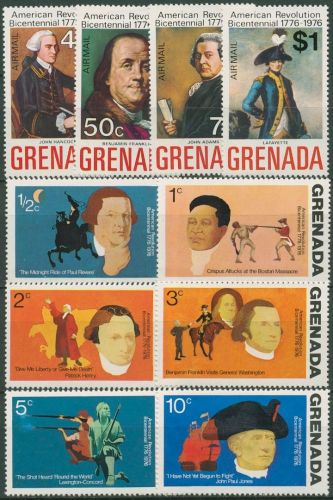 Grenada 1975 200 Jahre Unabhängigkeit Amerikas 657/666 postfrisch