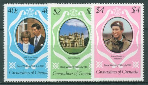 Grenada-Grenadinen 1981 Hochzeit Prinz Charles & Lady Diana 447/50 A postfrisch