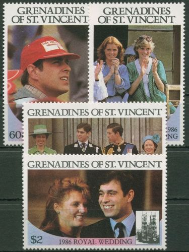 St. Vincent-Grenadinen 1986 Heirat Prinz Andrew Sarah Ferguson 497/00 postfrisch