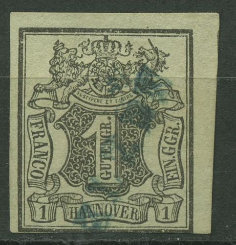 Hannover 1851 Wertschild unter Wappen 2 a gestempelt