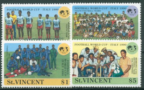 St. Vincent 1989 Fußball-WM ´90 Italien 1337/40 postfrisch