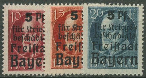 Bayern 1919 Hilfe für Kriegsbeschädigte 171/73 A mit Falz