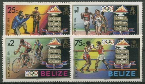 Belize 1984 Olympische Sommerspiele Los Angeles: Boxen, Laufen 747/50 postfrisch