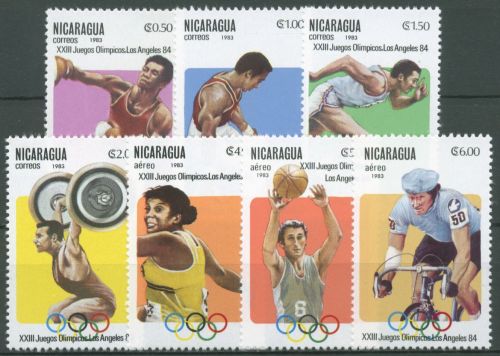 Nicaragua 1983 Olympia Sommerspiele Los Angeles 2346/52 postfrisch