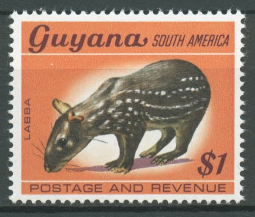 Guyana 1968 Einheimische Tierwelt Nagetier Paka 313 postfrisch