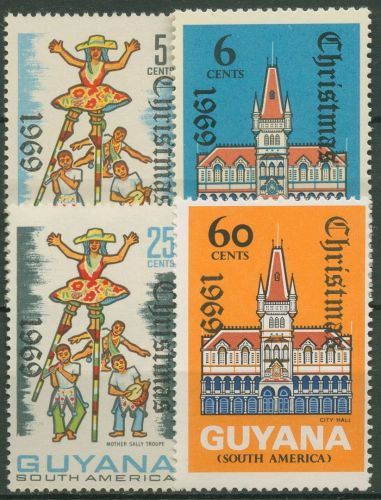 Guyana 1969 Weihnachten Tanzgruppe Rathaus Georgetown 364/67 I postfrisch