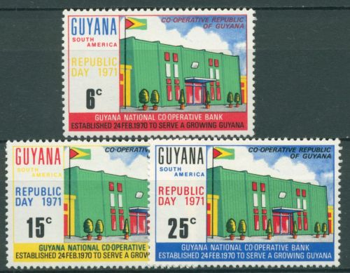 Guyana 1971 Tag der Republik Genossenschaftsbank 384/86 postfrisch