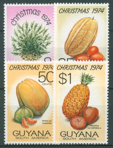 Guyana 1974 Weihnachten Pflanzen und Früchte 468/71 postfrisch