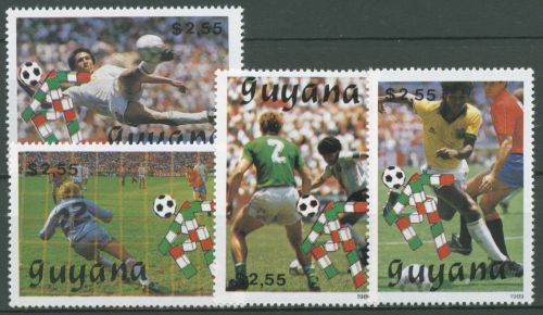 Guyana 1989 Fußball-WM Italien 3059/62 postfrisch