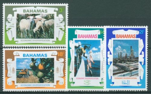 Bahamas 1975 Wirtschaft Fischerei Landwirtschaft Industrie 382/85 postfrisch