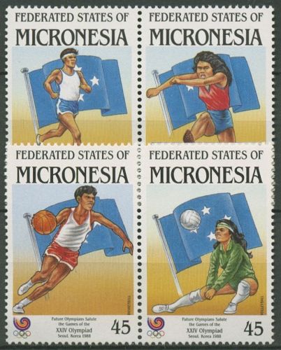 Mikronesien 1988 Olympische Sommerspiele Seoul 93/96 ZD postfrisch