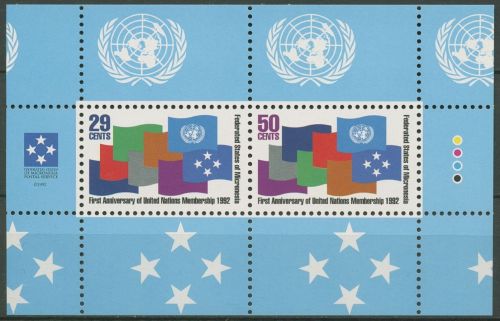 Mikronesien 1992 Mitgliedschaft in der UNO Block 11 postfrisch (C74185)