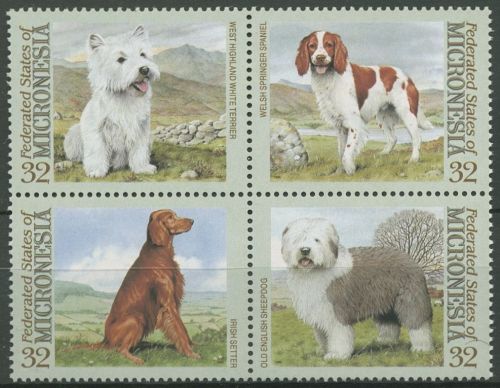 Mikronesien 1995 Hunde Weißer West-Highland-Terrier 414/17 ZD postfrisch