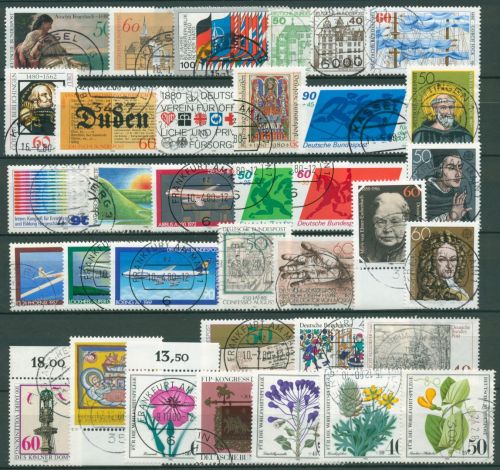Bund 1980 Jahrgang komplett (1033/67) gestempelt (SG98515)
