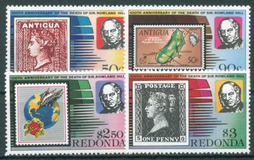 Antigua - Redonda 1979 Postmeister Rowland Hill 25/28 postfrisch