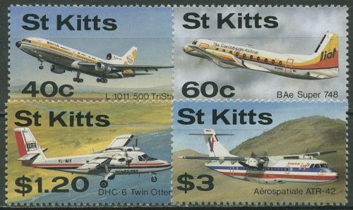 St. Kitts 1987 Luftfahrt Flugzeuge 209/12 postfrisch
