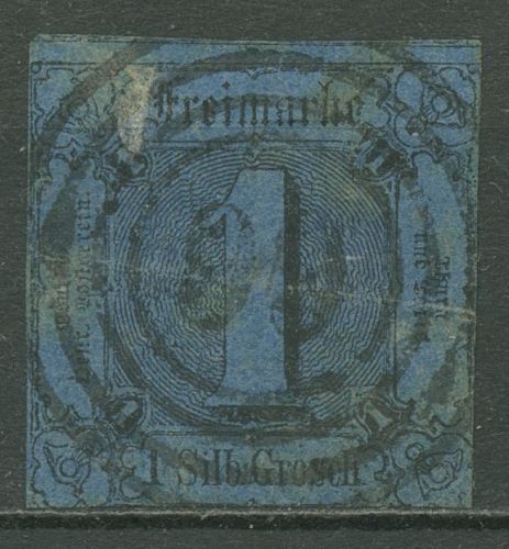 Thurn und Taxis 1852/58 1 Silbergroschen 4 gestempelt, Mängel