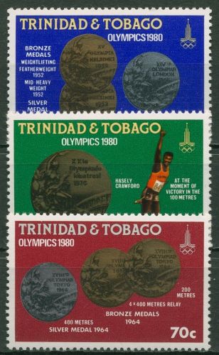 Trinidad und Tobago 1980 Olympische Sommerspiele Moskau 416/18 postfrisch
