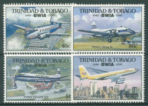 Trinidad und Tobago 1990 Luftfahrt Flugzeuge BWIA 604/07 postfrisch