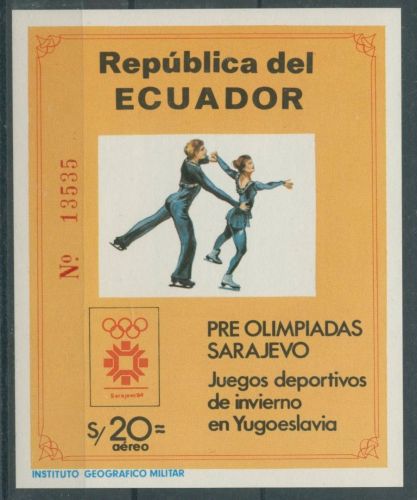 Ecuador 1984 Olympische Winterspiele Sarajevo Block 110 postfrisch (C22797)
