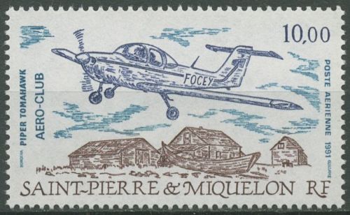 Saint-Pierre et Miquelon 1991 Flugzeug Piper PA-38 Tomahawk 619 postfrisch